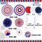 50PCS Patriotic Decorations, 4th of July Independence Day Red White Blue
